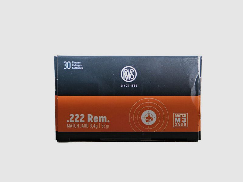 RWS .222 Rem MJ 3,4g / 52grs
