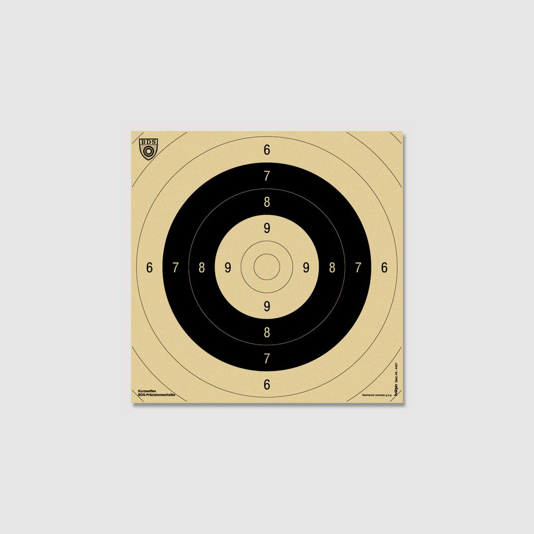 BDS Kurzwaffen Zielscheibe Einsteckspiegel 25stk.