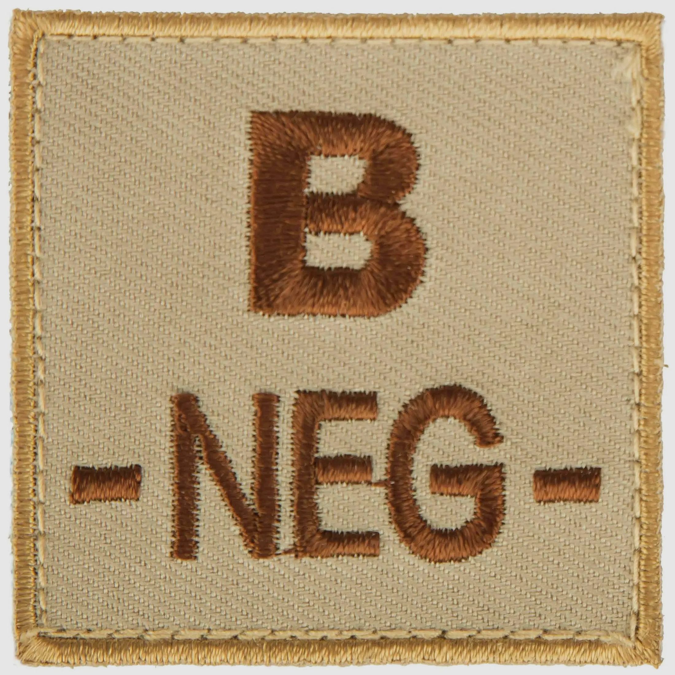 A10 Equipment A10 Equipment Blutgruppenpatch Blutgruppe B negativ sand