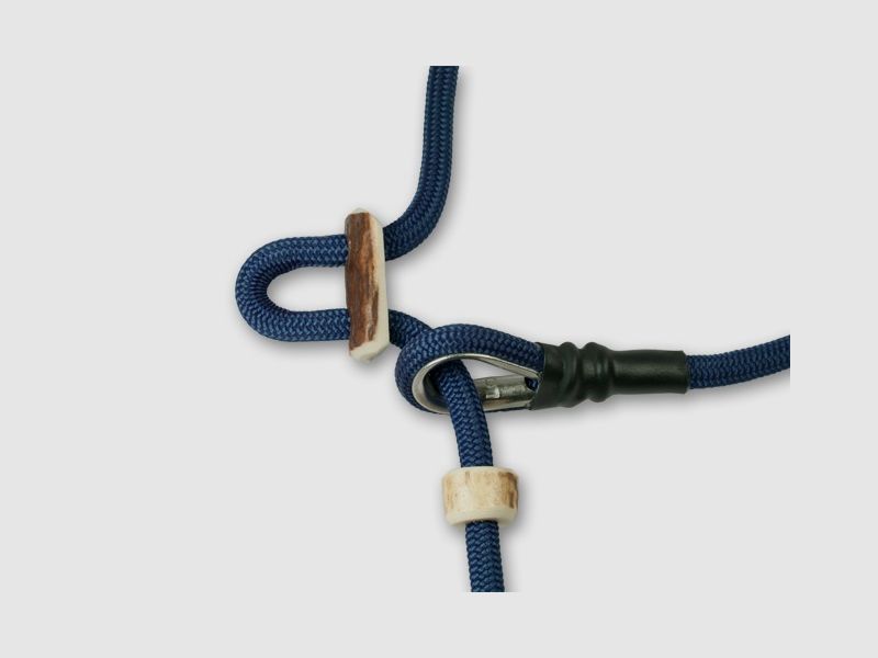 Mystique® Field trial Moxon-Leine 6 mm 150 cm Blau mit Hornstopper, Bild 2 von 2