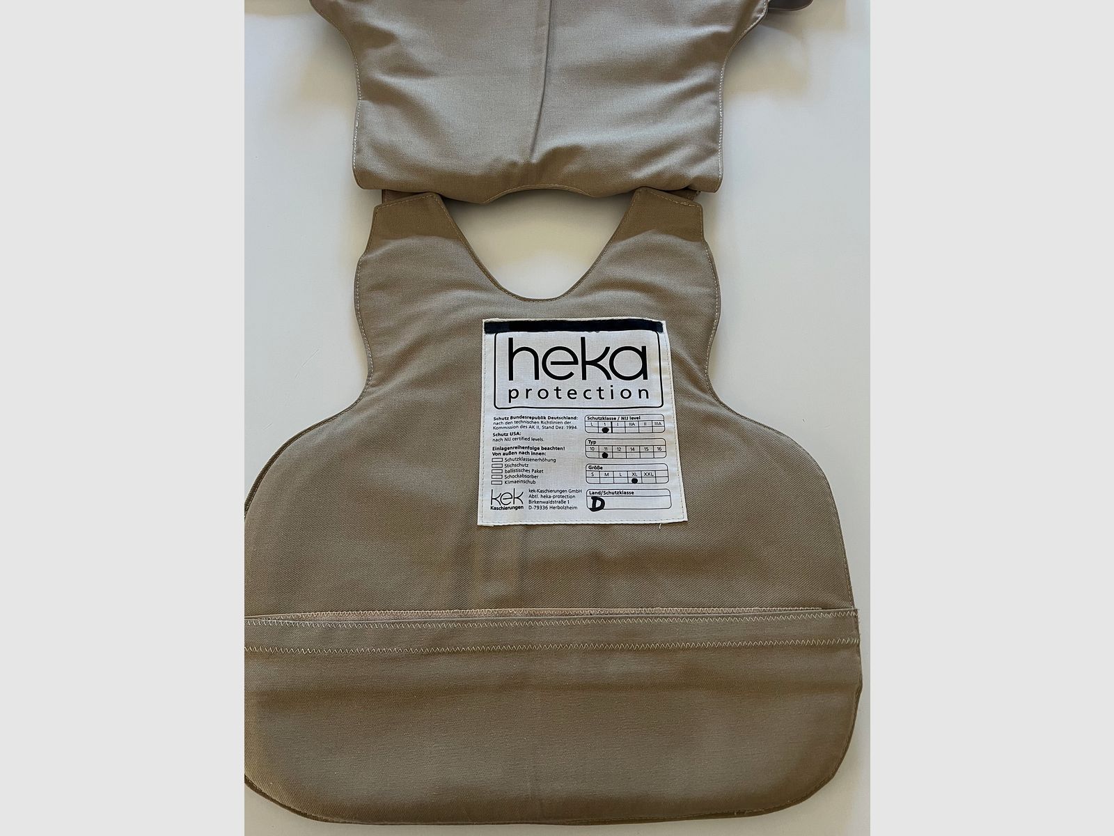 Protective vest police HEKA Second Chance XL + accessories!