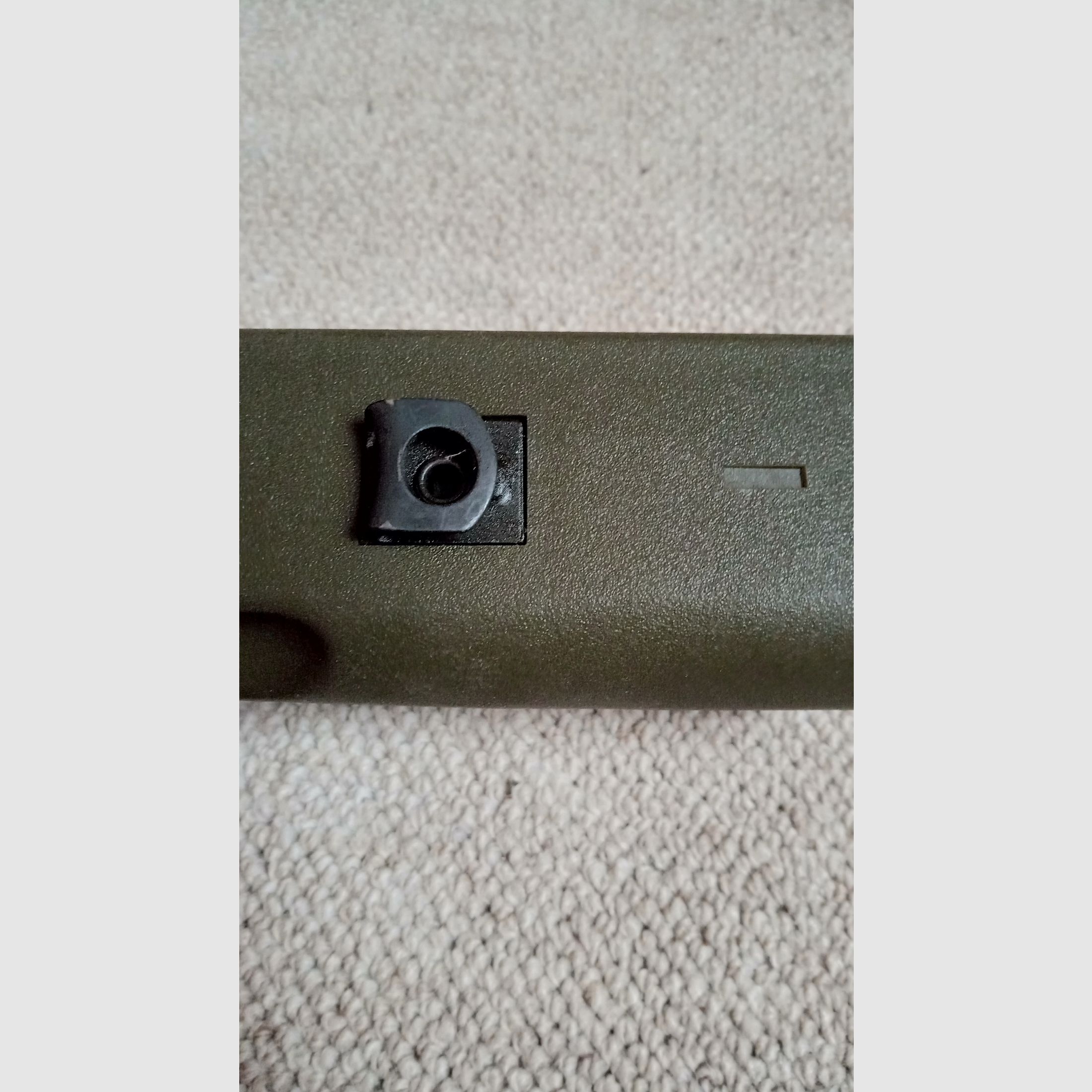 Originale Griff e protezione per trapezio per bipiede, entrambi i pezzi nello stesso verde NATO per H&K G3A4 / verde OD, maniglia larga + impugnatura G3 protezione per le mani