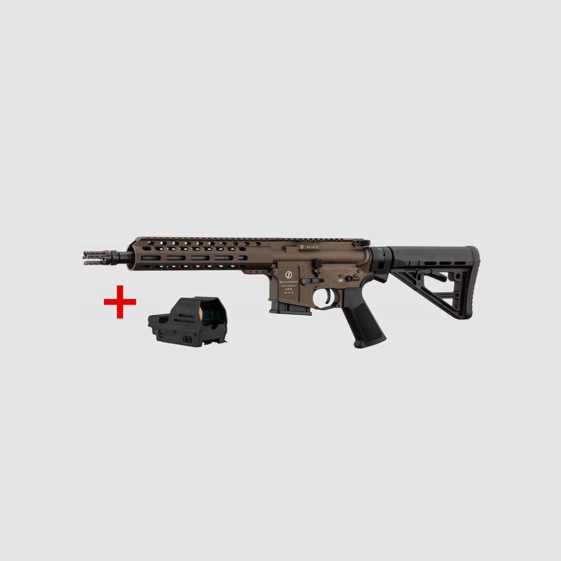 PACK AR15 SCHMEISSER S4F BRONZE 10.5 CAL 223 MLOCK + PR FALKE LE