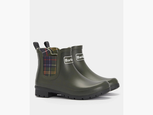 Barbour Kingham Tartan Rubber Boots Short