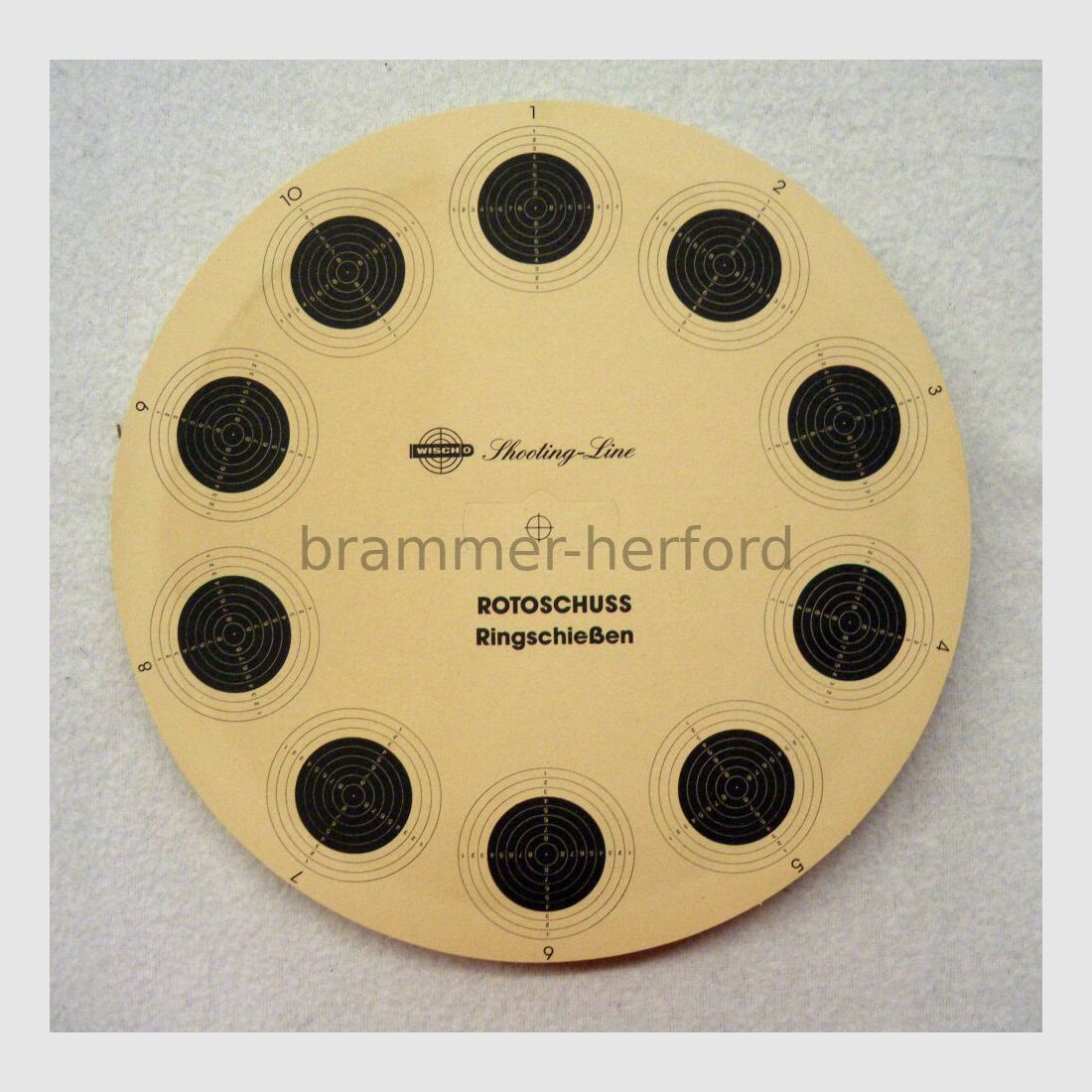 Wischo target boards for rotary shooting device