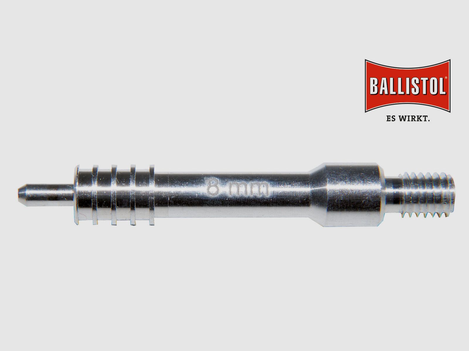 Ballistol patch adapter made of aluminum, Ø 8.0 mm (M5 external thread)