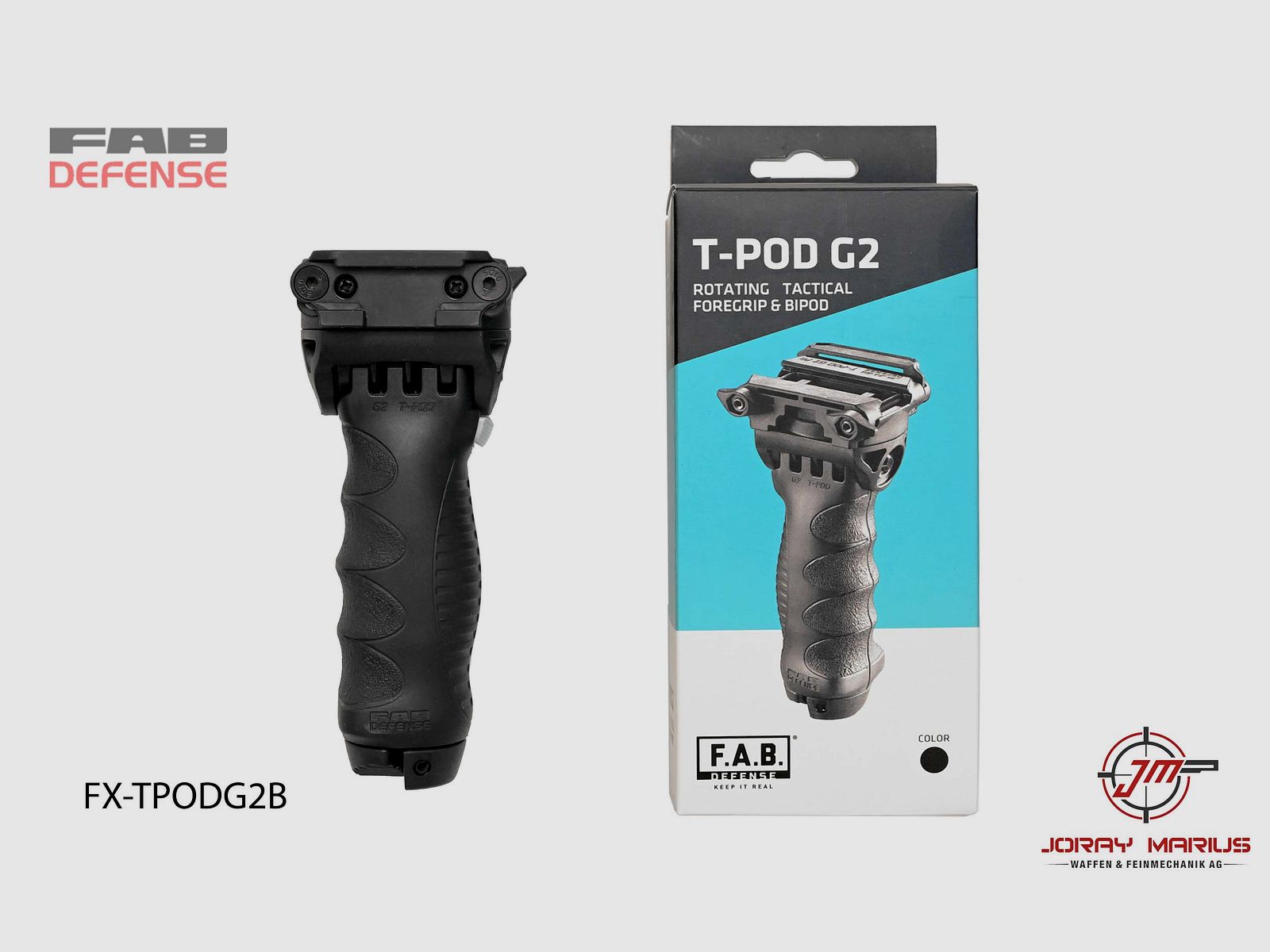 FAB Defense T-POD G2 Vordergriff mit integriertem Zweibein