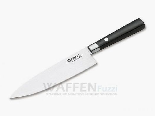 Cuchillo de cocina Böker de acero Damasco negro