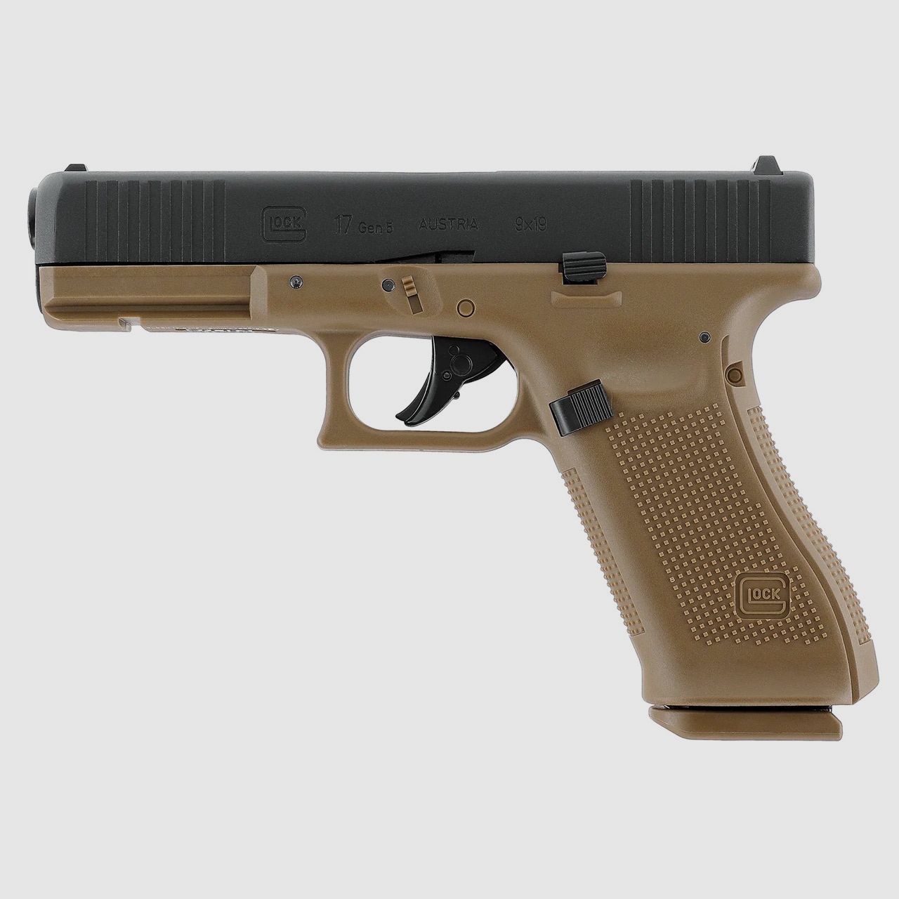 CO2 Pistole Glock 17 Gen5 Coyote Blow Back Metallschlitten Kaliber 4,5 mm BB (P18)