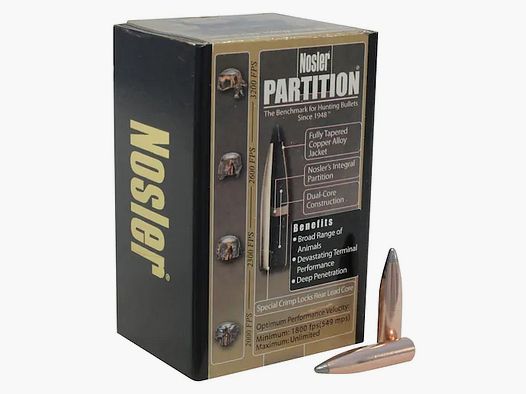 Balle Nosler Partition .270/.277 150GR Spitzer 50 pièces