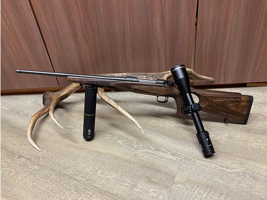 Mauser M12 Max Pure, con Minox Allrounder 3-15x56, con guida