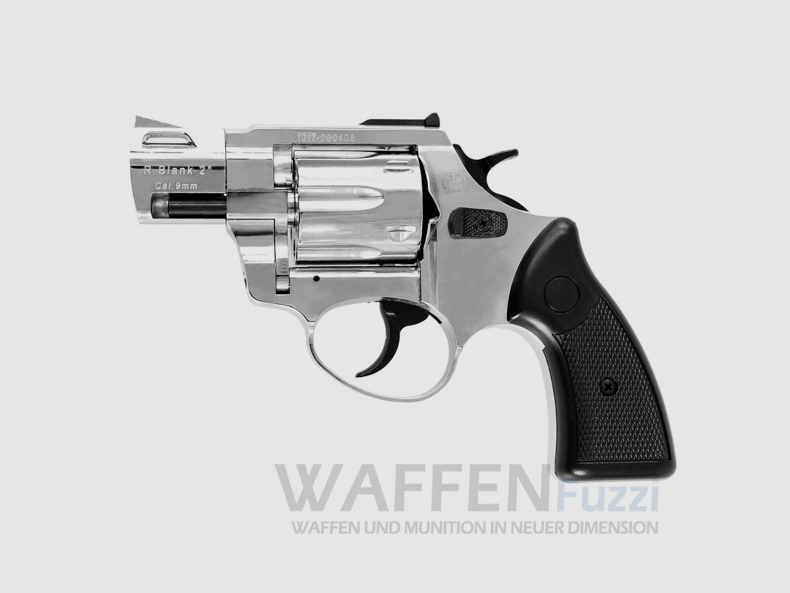 Pistola de fogueo Zoraki R2 cromada 2 pulgadas calibre 9mm