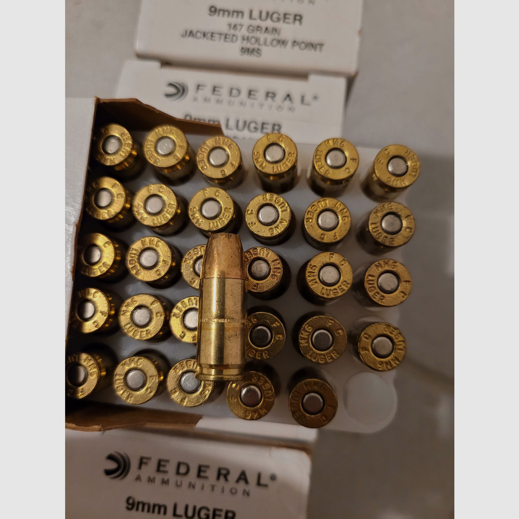 300 Schuss 9x19mm 9mm Luger Parabellum von Federal Jacketed Hollow Point 147 grain