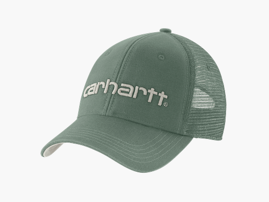 Carhartt Canvas Mesh-Back Logo Graphic Cap Men Green Slate/Malt