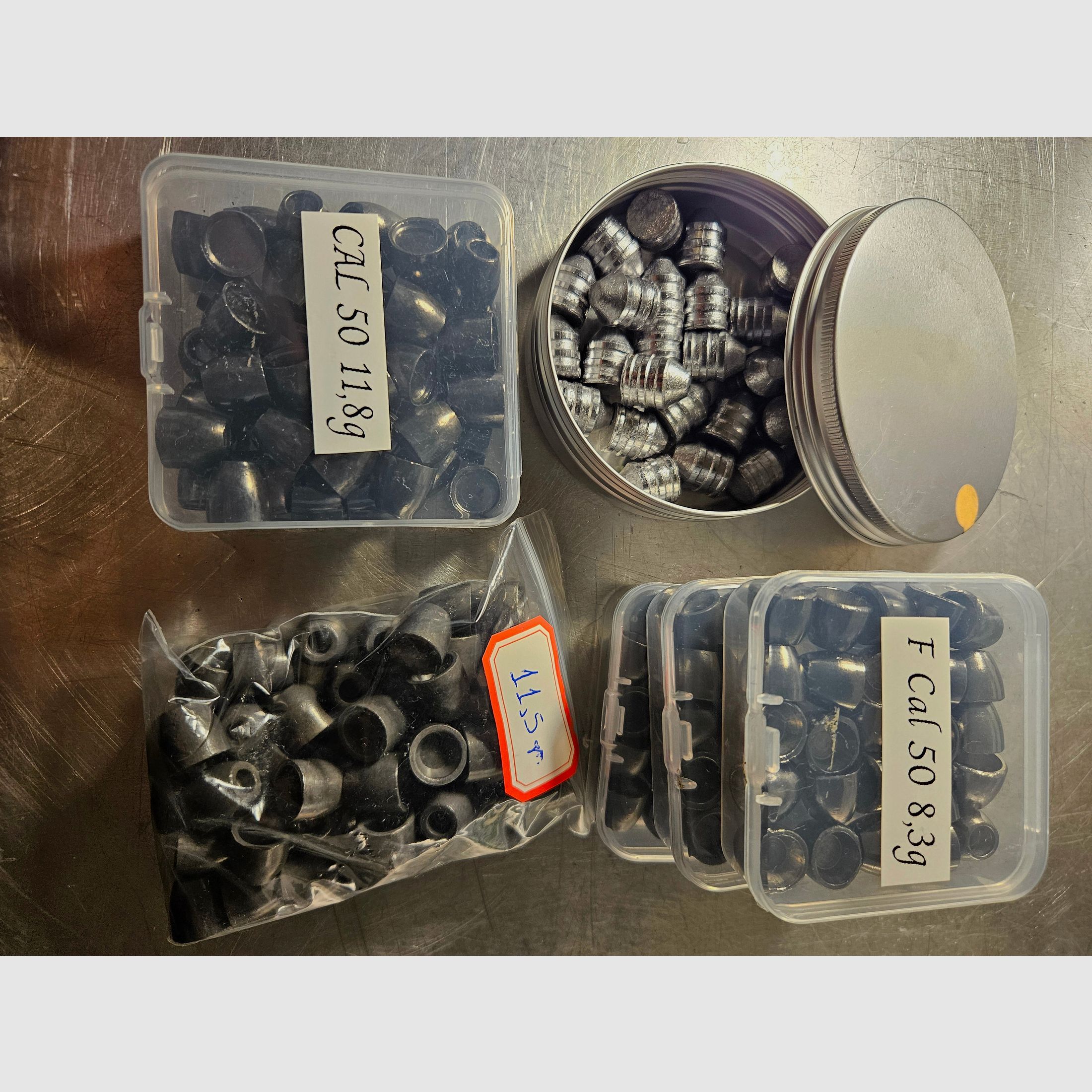 190 pcs. Aea Megalodon Slugs cal.50, various sizes