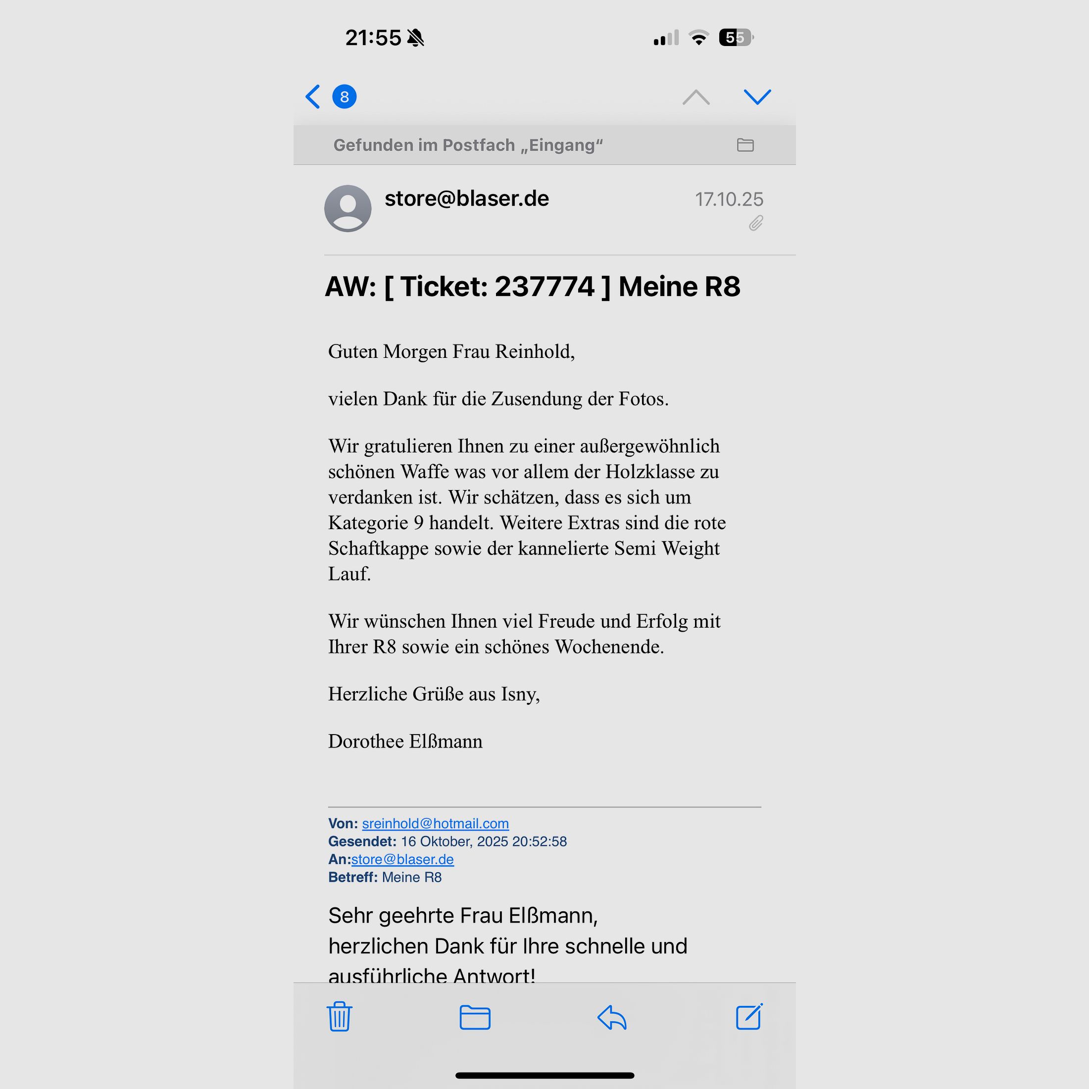 Blaser R8, Kaliber .300 Win Mag