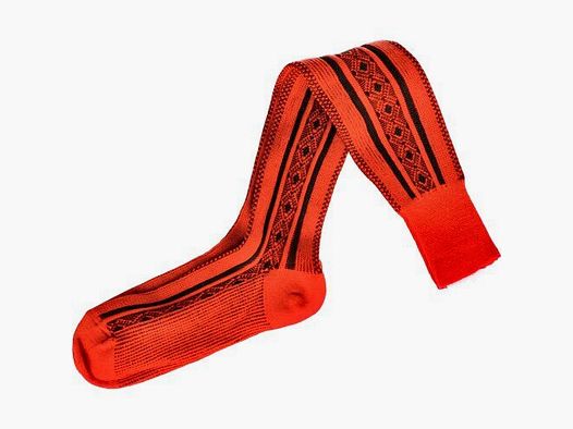 Karcher + Lessle chaussettes montantes tricotées rouges/olive UK 13 / 46