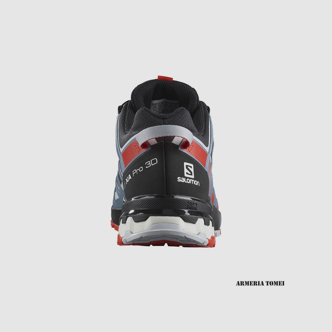 SALOMON – MEN – XA PRO 3D V8 GTX Black / Fiery Red / Faded Denim, image 3 of 6