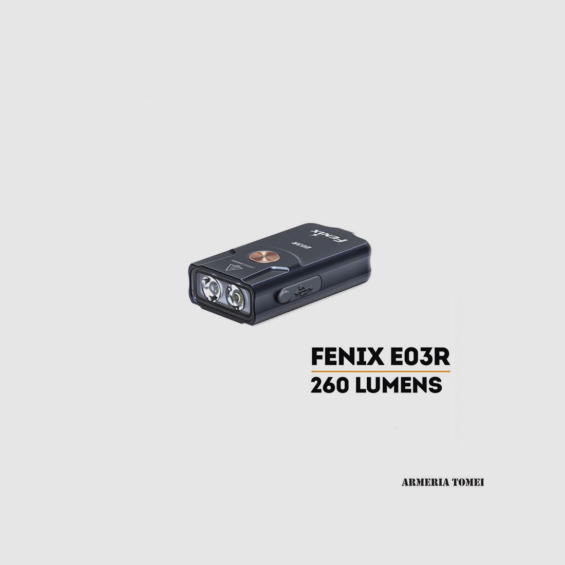 Lampe torche porte-clés – FENIX – E03R 260 LUMENS, image 1 sur 4
