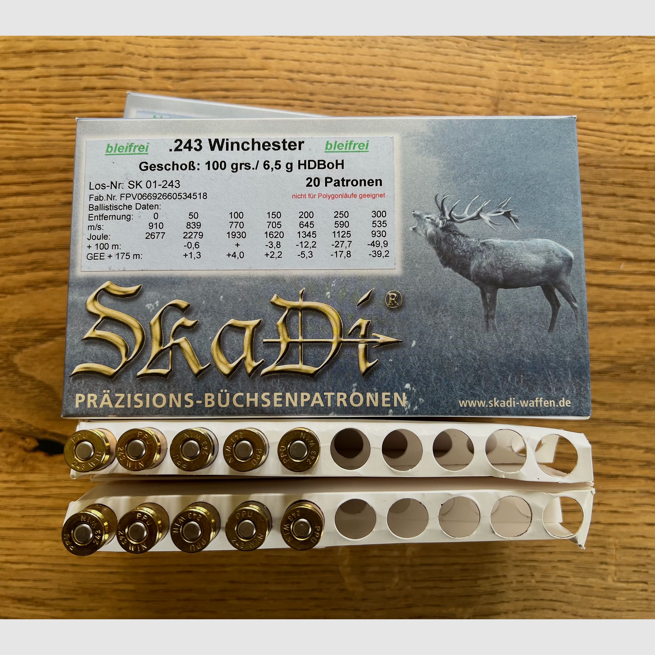 50 Schuß Skadi .243 Win HDBoH