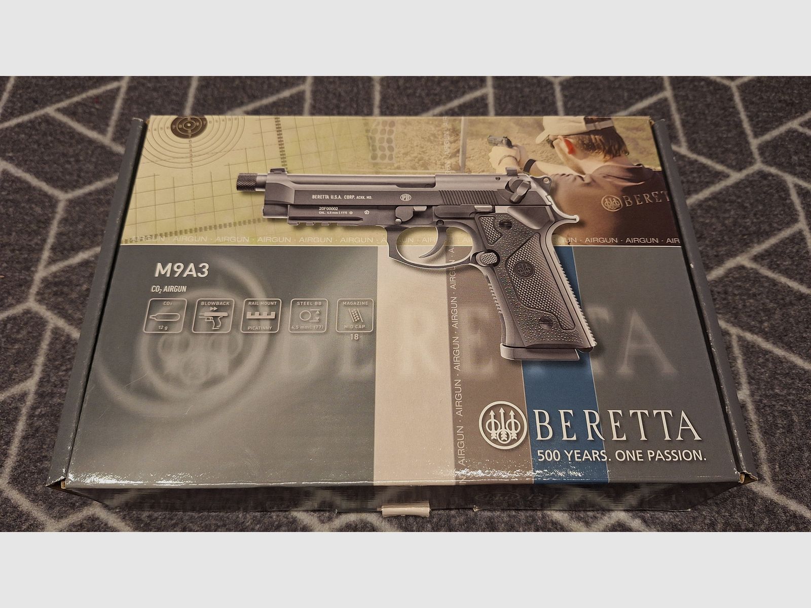 Beretta M9A3 FM CO2 4,5mm BB Blowback schwarz