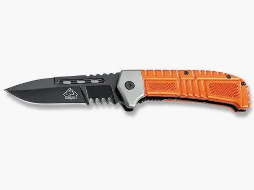 PUMA TEC Coltello pieghevole (liner lock, alluminio leggero, arancione)
