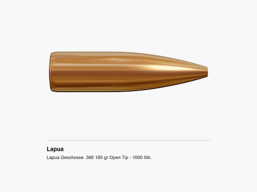 Lapua Geschosse .366 185 gr Open Tip – 1000 Stk.