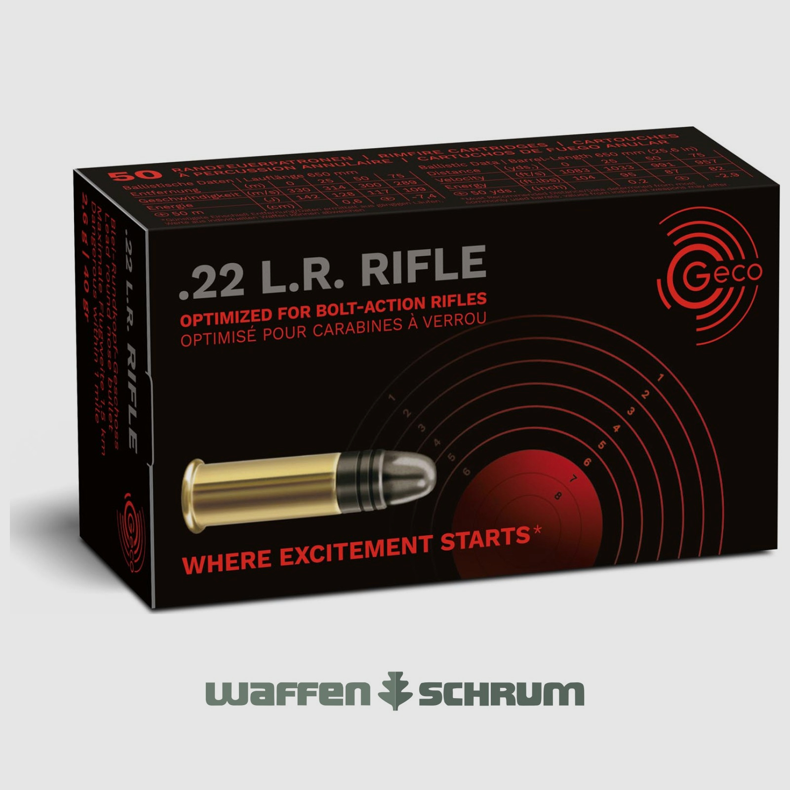 Geco Rifle 2,6g - 40gr .22lr