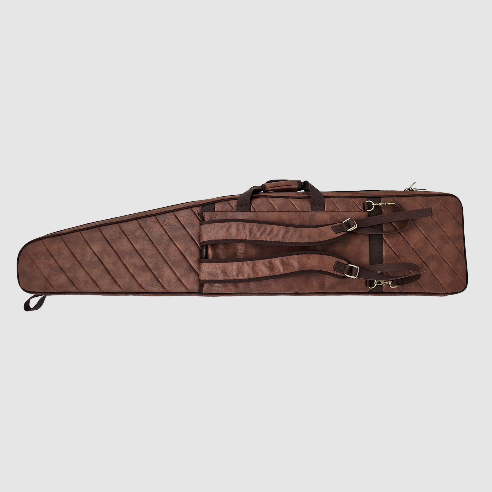 Rifle case with backpack carrying straps