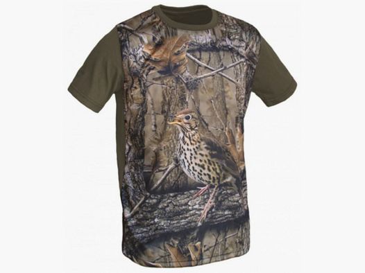 3D T-shirt met Korte Mouwen en Lijster