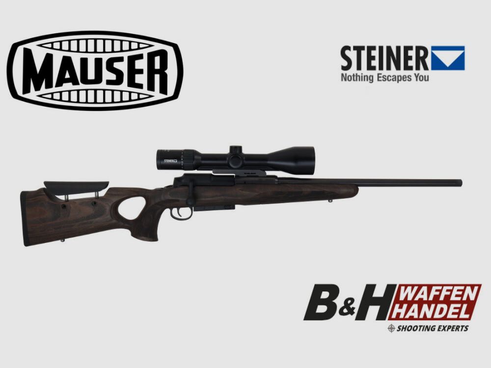 Mauser 25 Max Lochschaft Komplettpaket Steiner Ranger 4 3-12x56