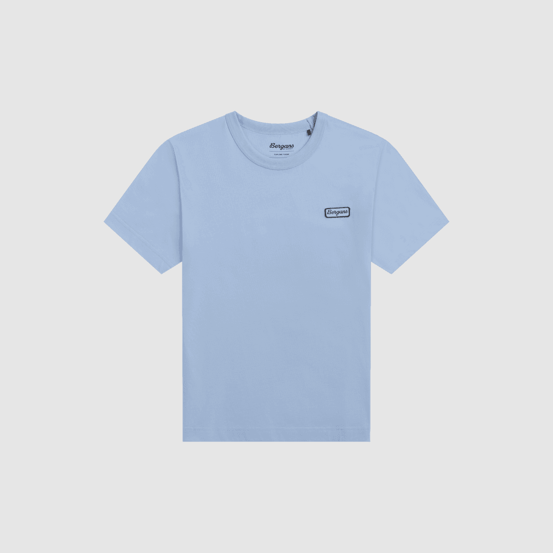 Bergans Logo Katoenen T-shirt Dames Cool Blue L