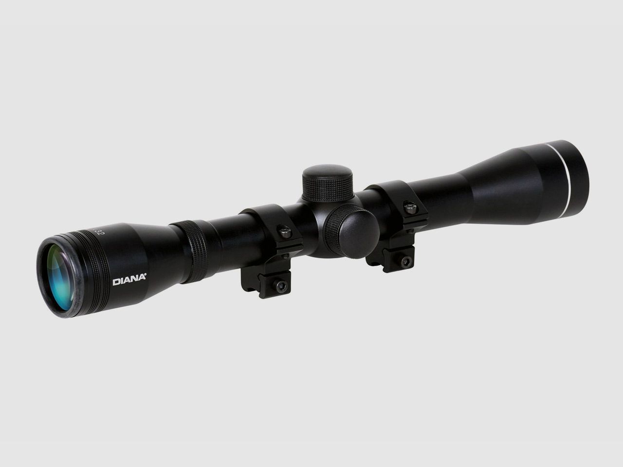 Zielfernrohr DIANA 4x32, Duplex Absehen, 1 Zoll Tubus, mit Ringmontagen fĂĽr 11 mm Prismenschiene