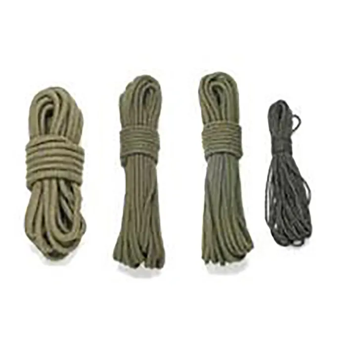 Fune, oliva, 5 mm, 15 metri Materiale: 100% nylon 0,40 €/m *** Attenzione: Non è una corda da arrampicata! ***