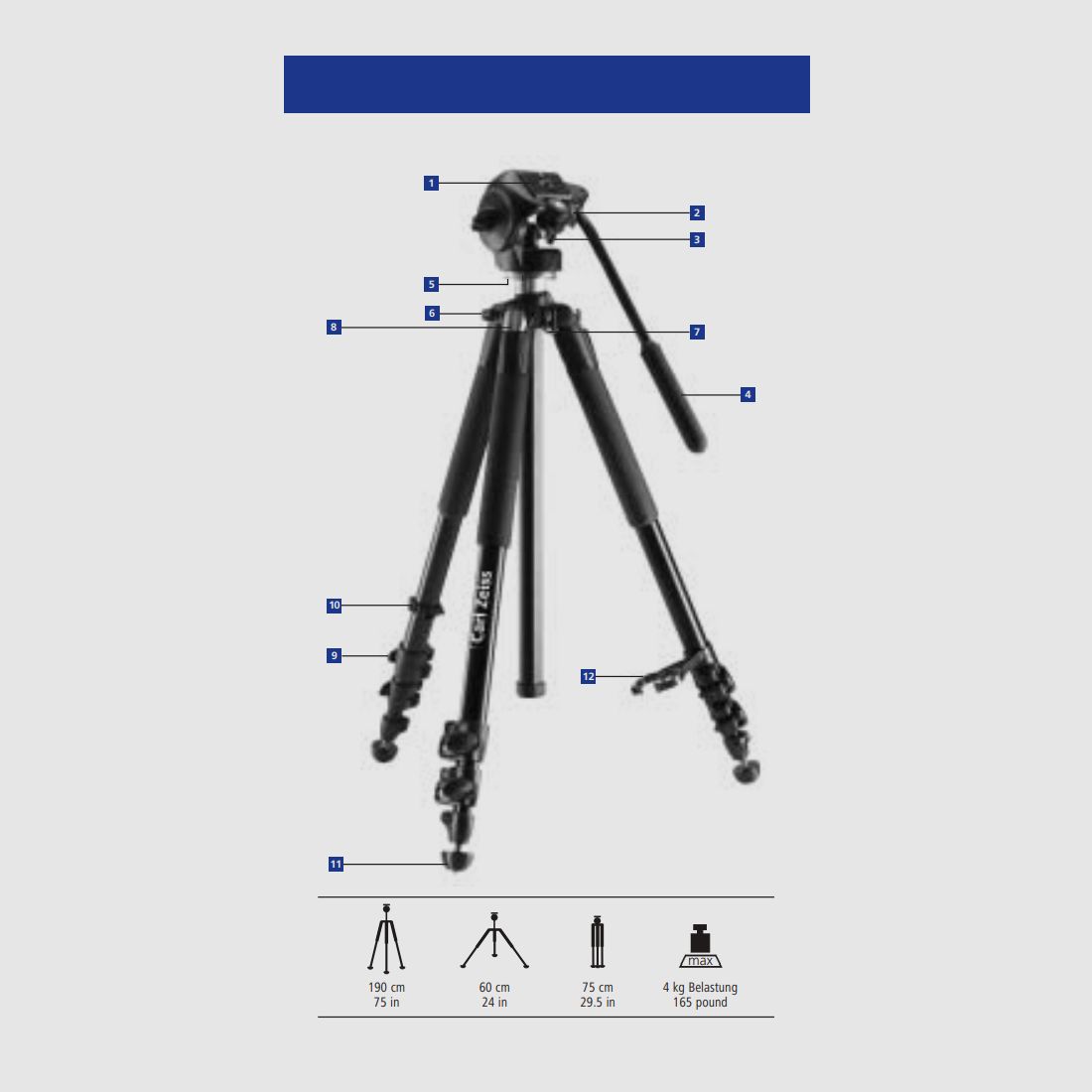 Carl Zeiss Stativ Tripod - Top Qualität