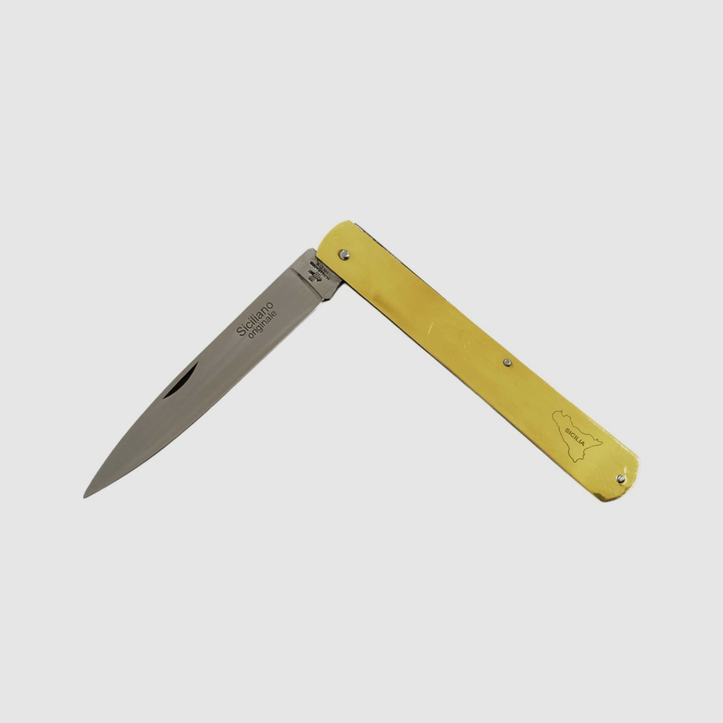Siciliaans mes, 25 cm, messing handvat, afbeelding 1 van 3