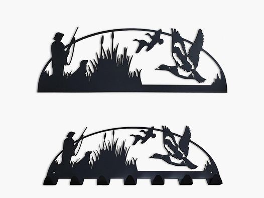 Lovergreen Dekoration Motiv schwarze Garderobe Flug von Enten