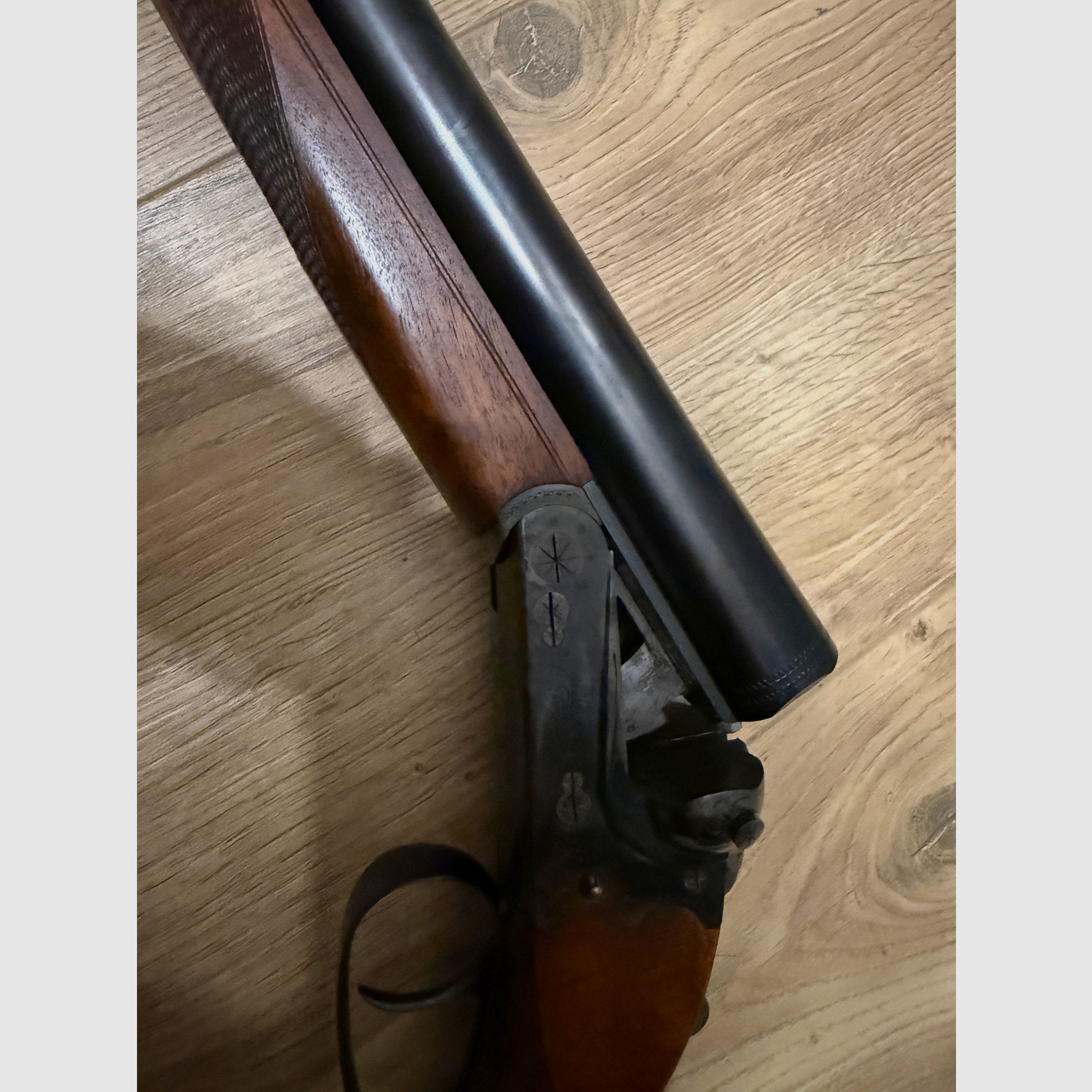 Simson Suhl double-barrel shotgun cross shotgun 12/70 shotgun color hardening