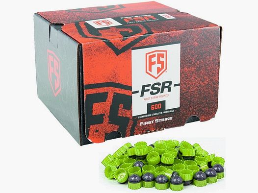 First Strike Paintballs caja de 600 disparos (gris / verde)