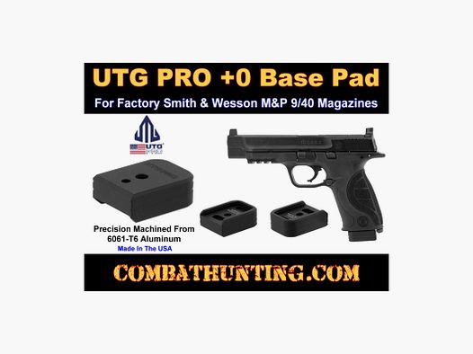 UTG PRO +0 Base Pad, S&W M&P 9/40, Aluminum