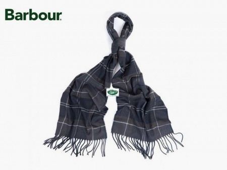 BARBOUR Unisex-Schal in grauem Tartan