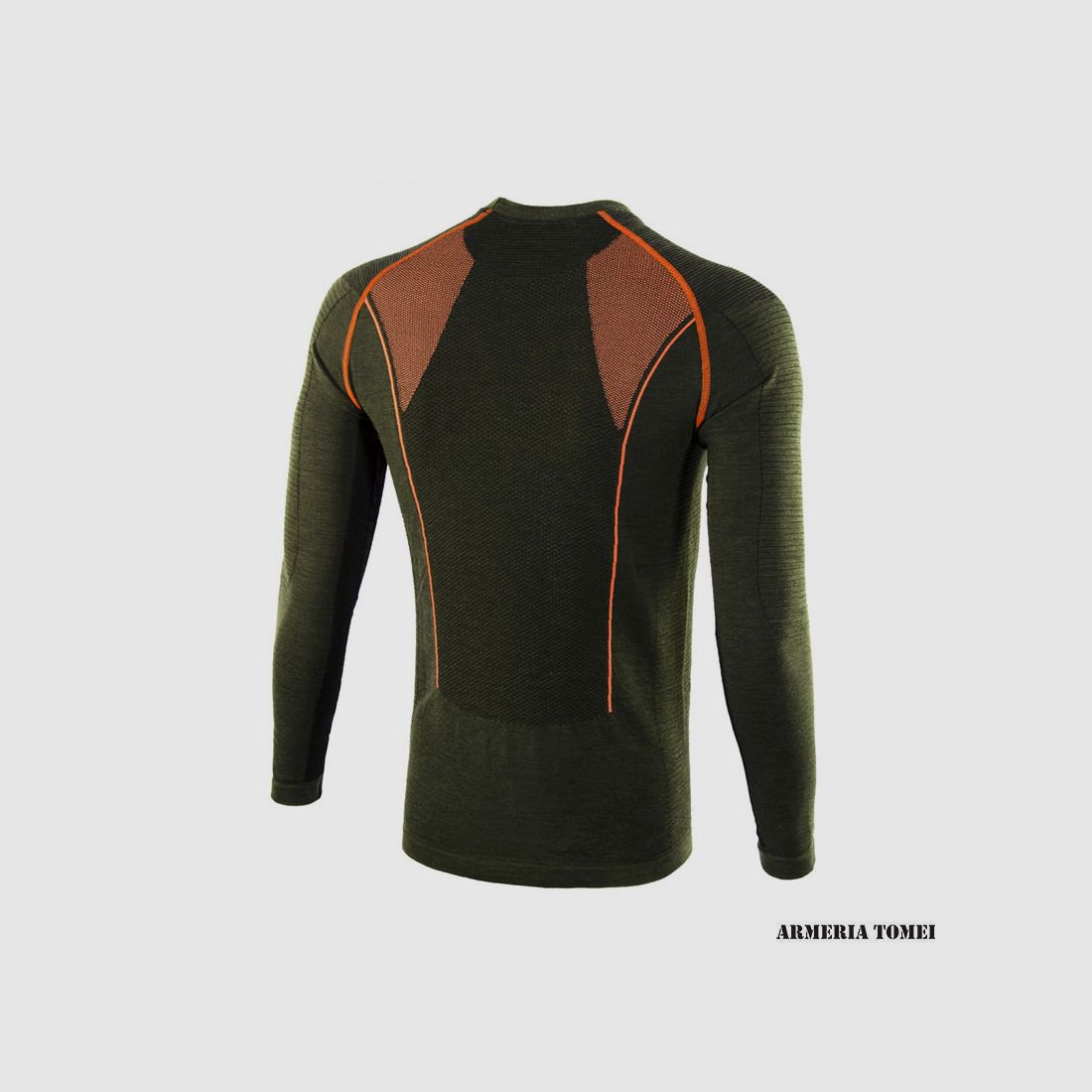 TRABALDO – HERREN – THERMOSHIRT – LIGHTWOOL SHIRT M/L Grün/Orange, Bild 2 von 3