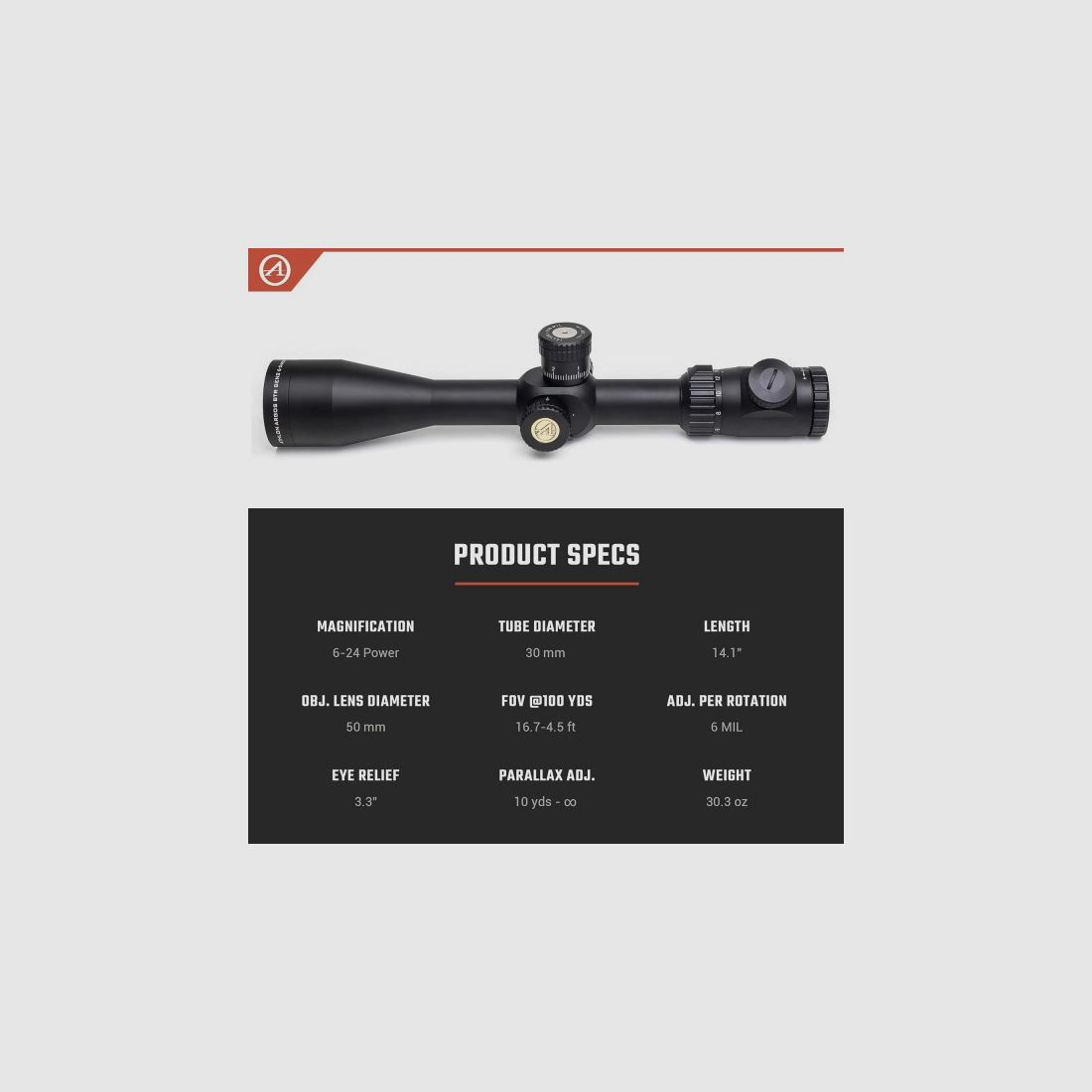PRECIO MÁS BAJO / NUEVO Argos 6-24x50 telescopio de mira Gen2, imagen 3 de 6