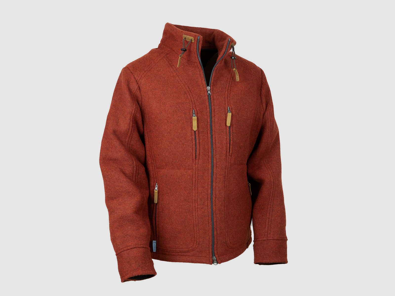 Lodenfleecejacke "Kragenhuber" Mod. 2023, Jaspisrot