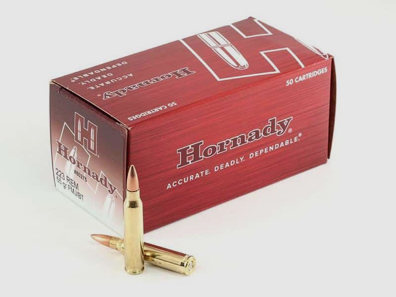 .223 Rem. Hornady Custom 55grs. FMJ/BT