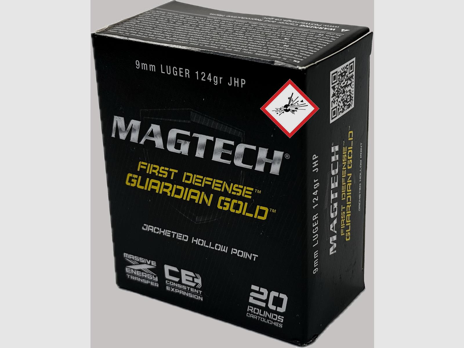 Magtech Fangschusspatrone 9 mm Luger Guardian Gold JHP 124grs.