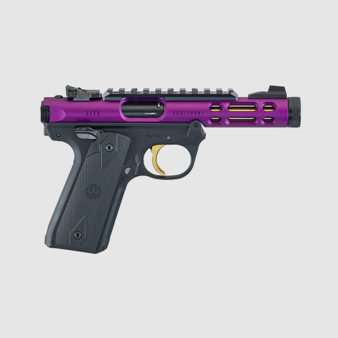 Ruger MARK IV 22/45 LITE .22 LR 4.4"/11.18CM PURPLE ANODIZED 1/2"-28
