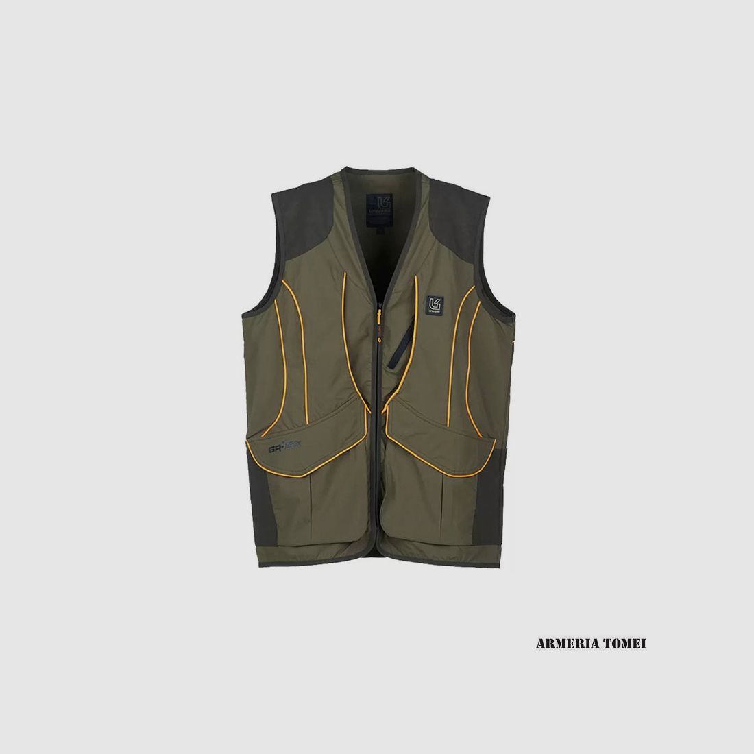 UNIVERS – ELASTICATED VEST HUNTER GREEN/ORANGE, image 1 of 4