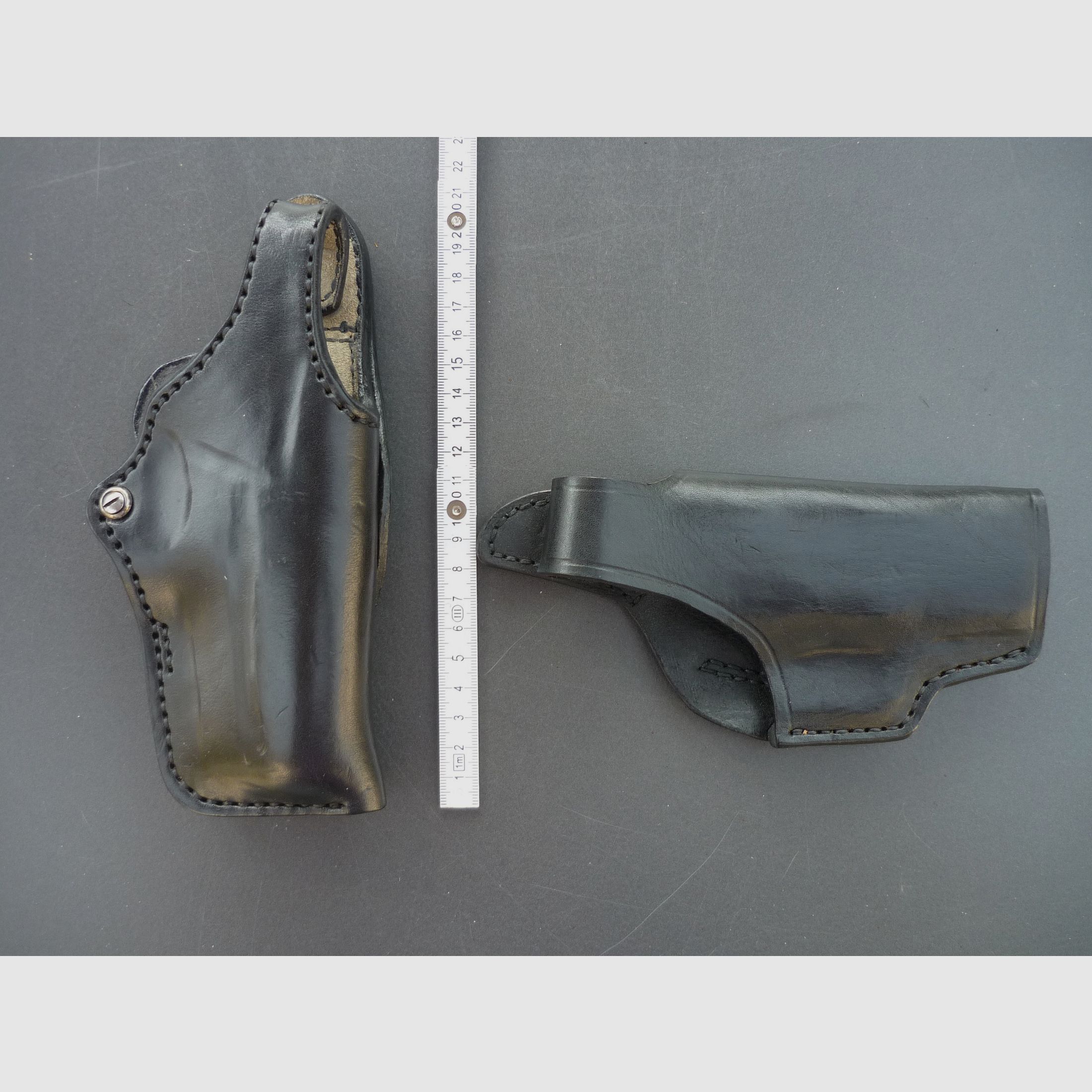 HKDesign Holster  Art. Nr.  002 : Einfachholster mit Snapverschluß  -  für:  S&W 639 bzw. PPS-  für Rechtshänder