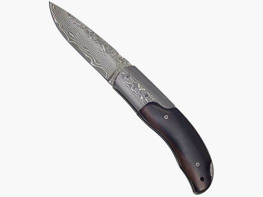 Damasttaschenmesser Griff Ebenholz